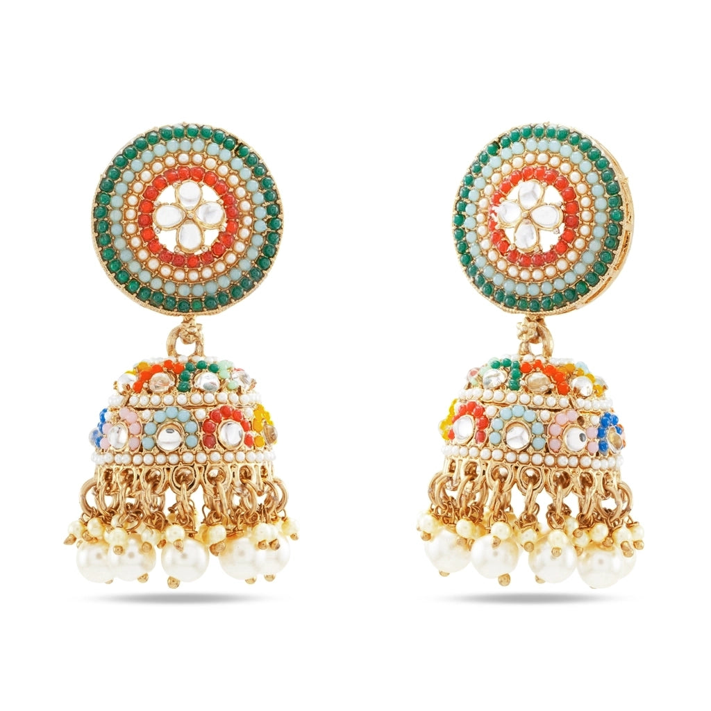 Rangella Pearl Jhumka Set