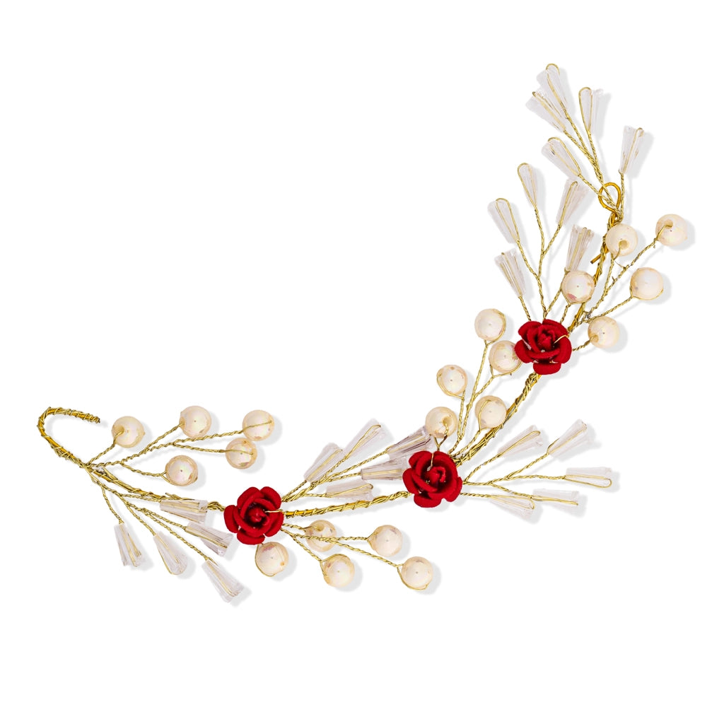Rose Pearl Bloom Hair Vine