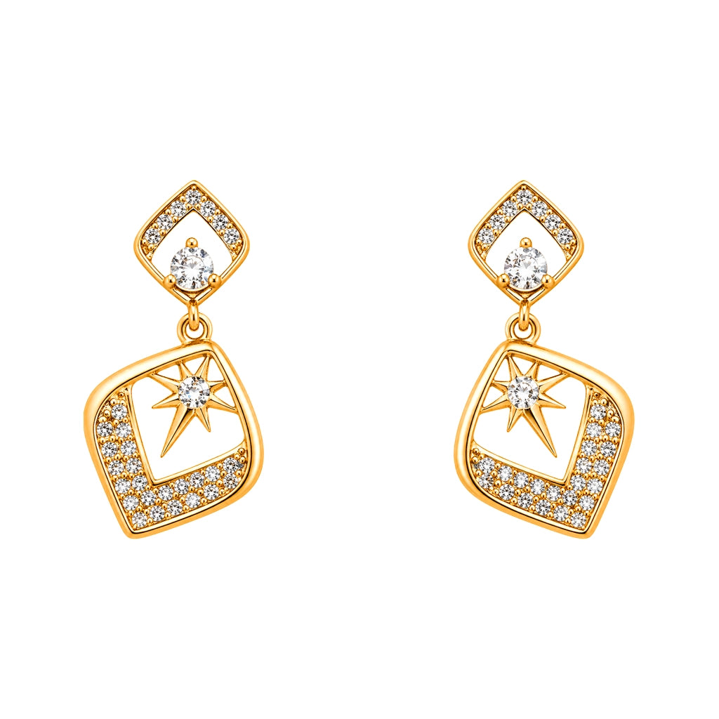 Stellar Frame Crystal Danglers