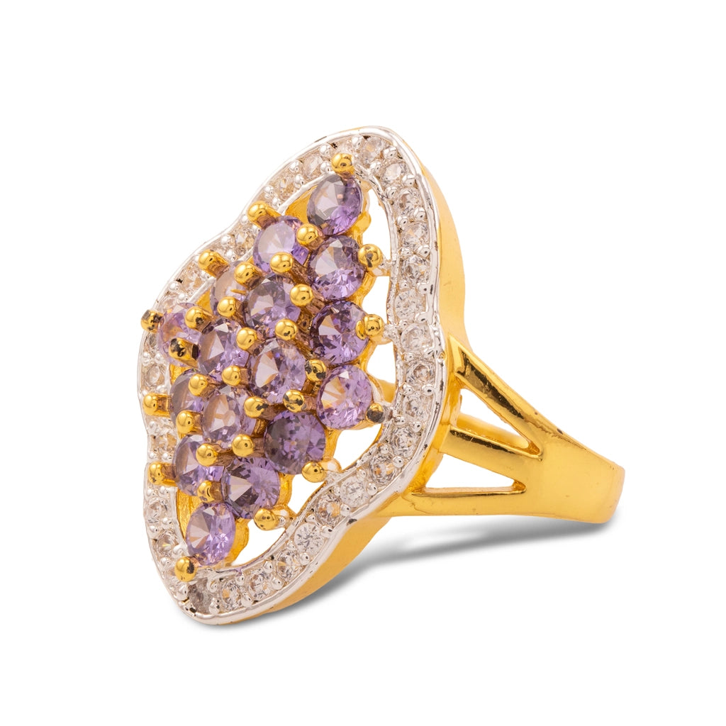 Lavander Floral Star Ring