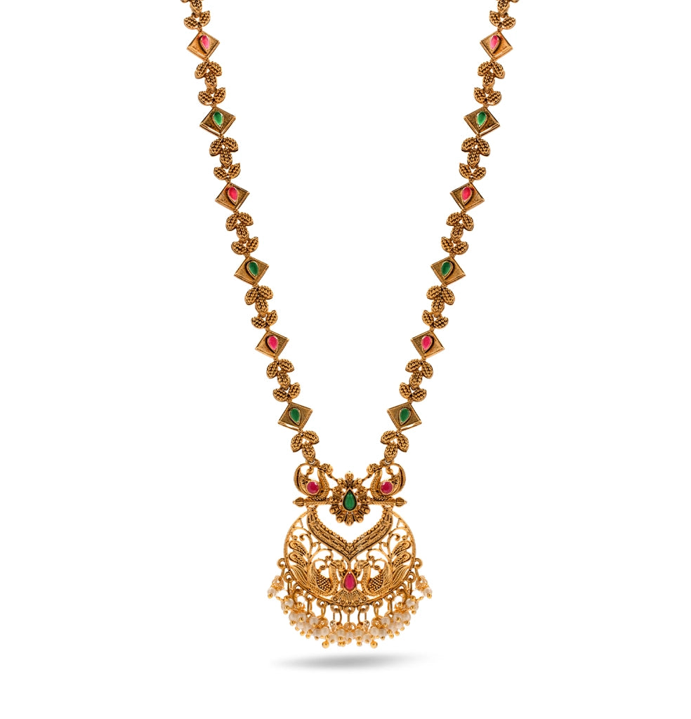 Pearl & Gemstone Necklace Set