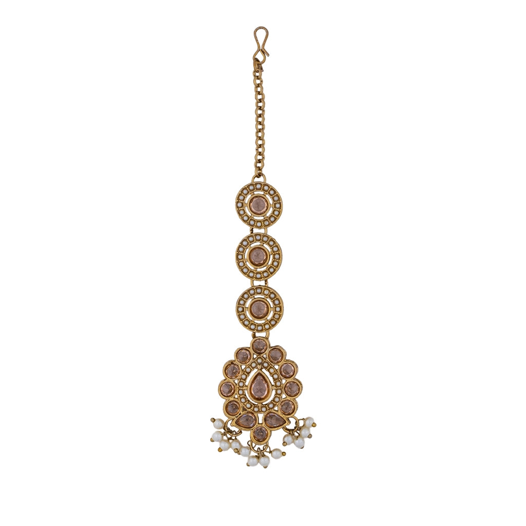 Pearl Necklace Ruby Emerald Gold
