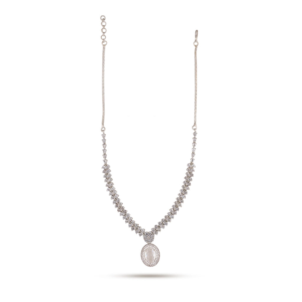 Celestia Crystal Medallion Necklace Set