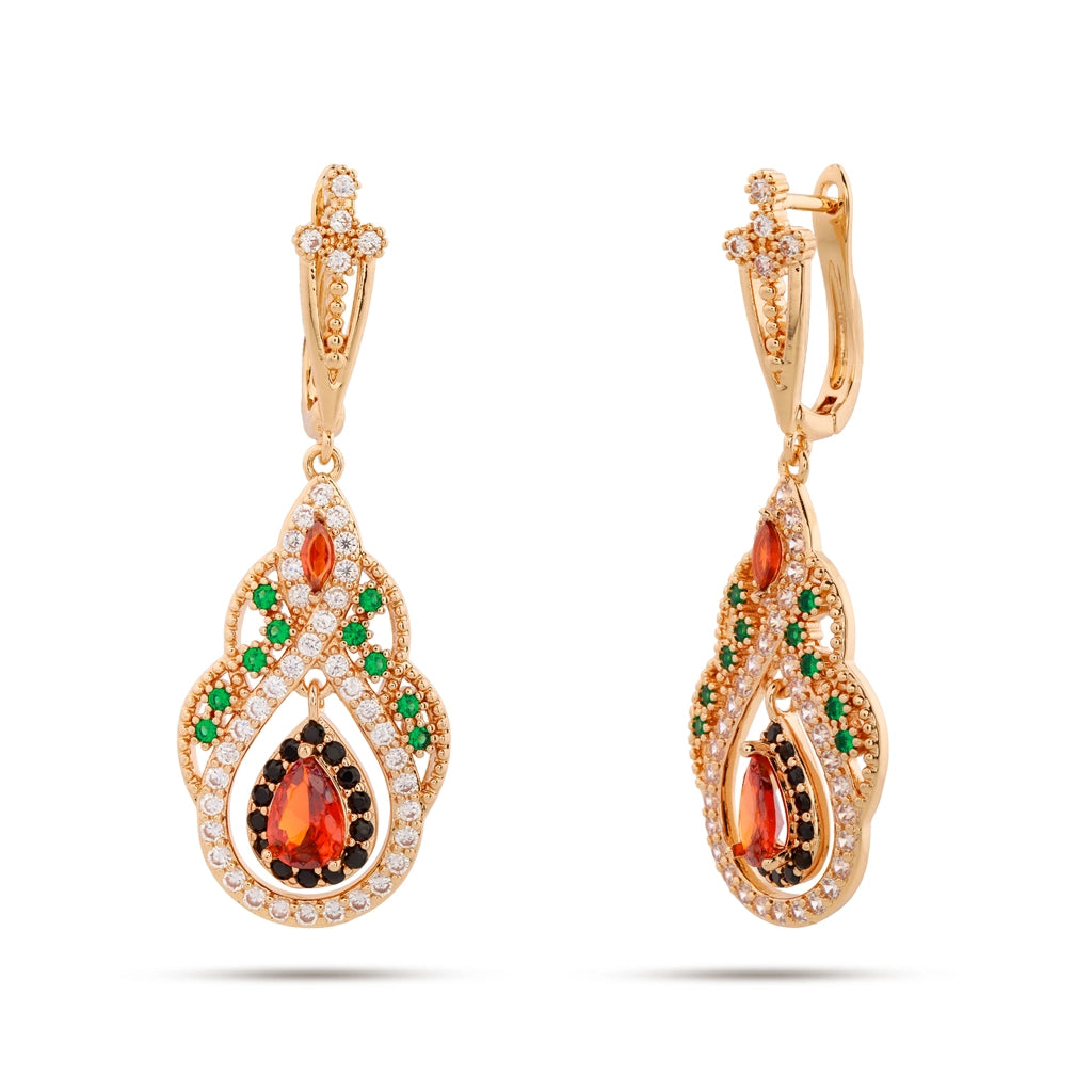 Crimson Teardrop Diamond Pendant