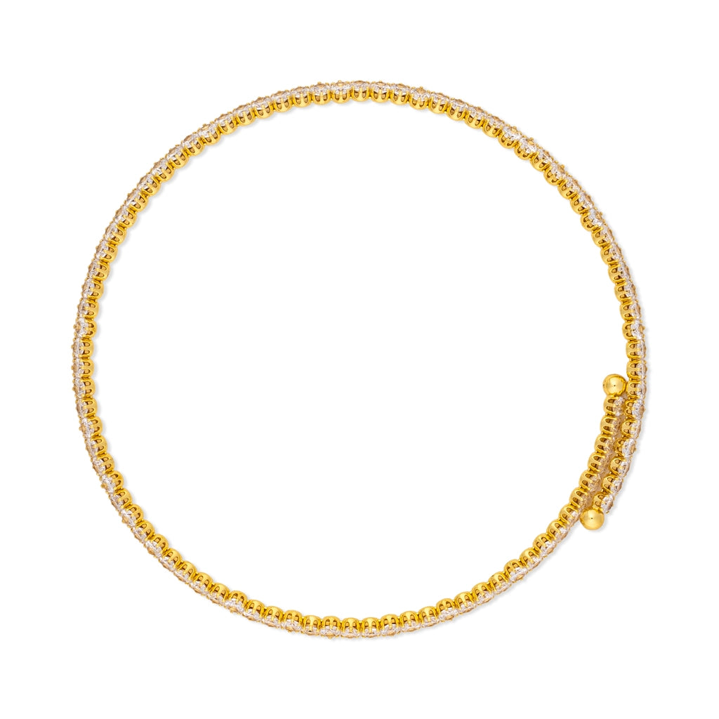 Gold Crystal Tennis Necklace