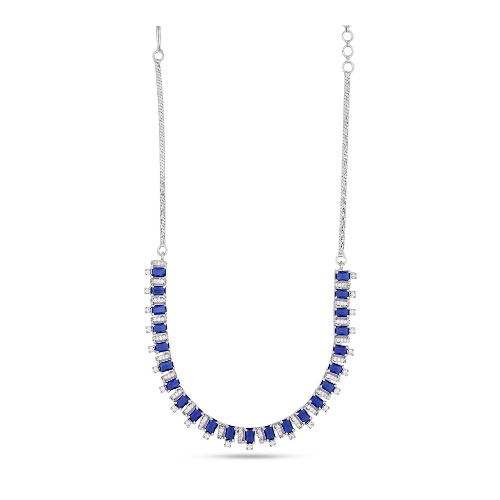 Azure Prism Crystal Necklace Set