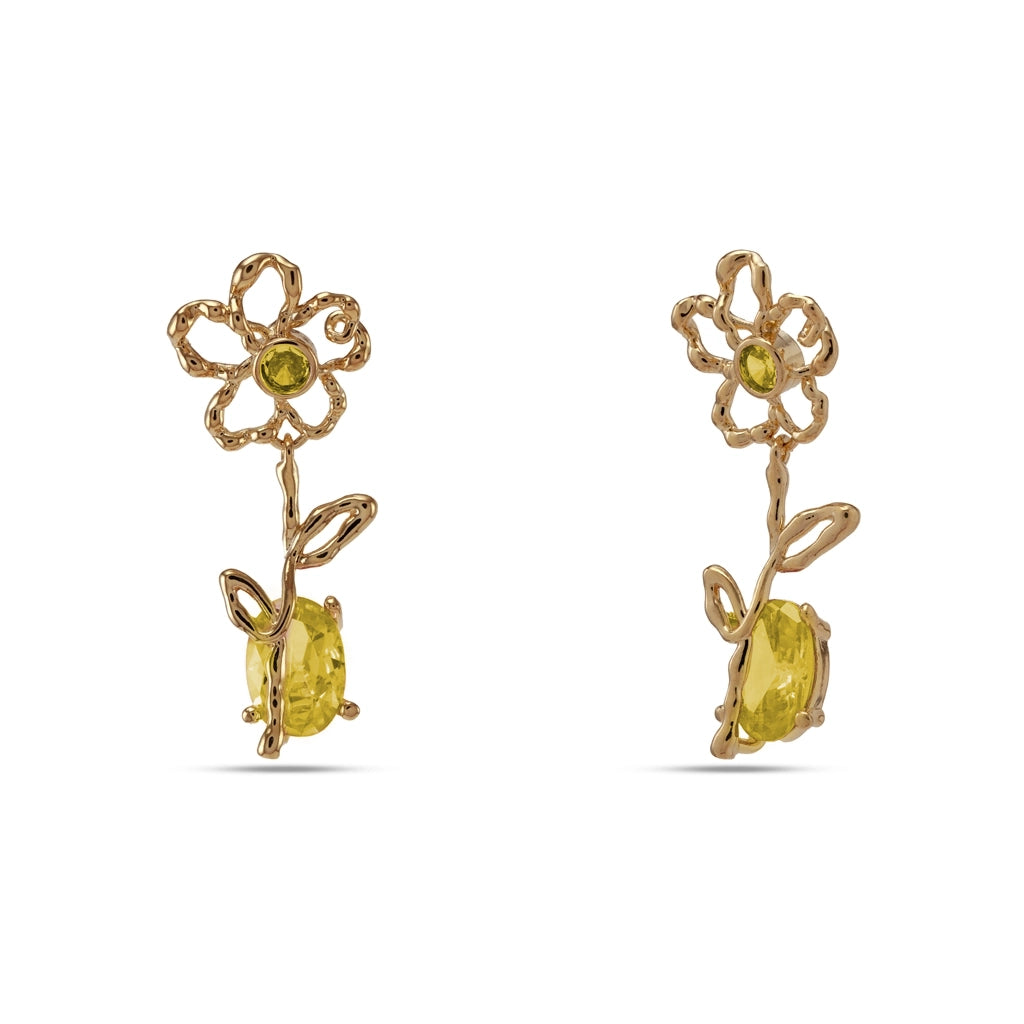 Emrald Bloom Swarovski Earrings