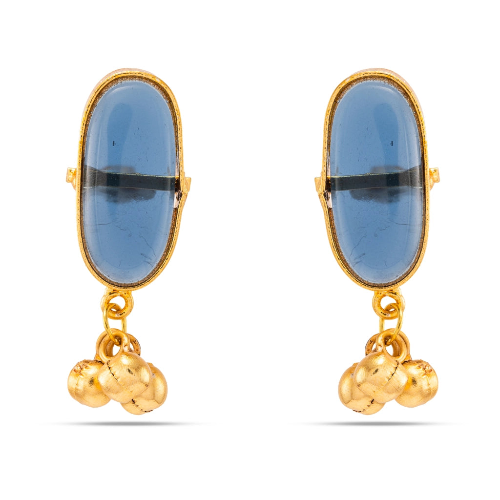 Sapphire Crescent Pearl Necklace Set