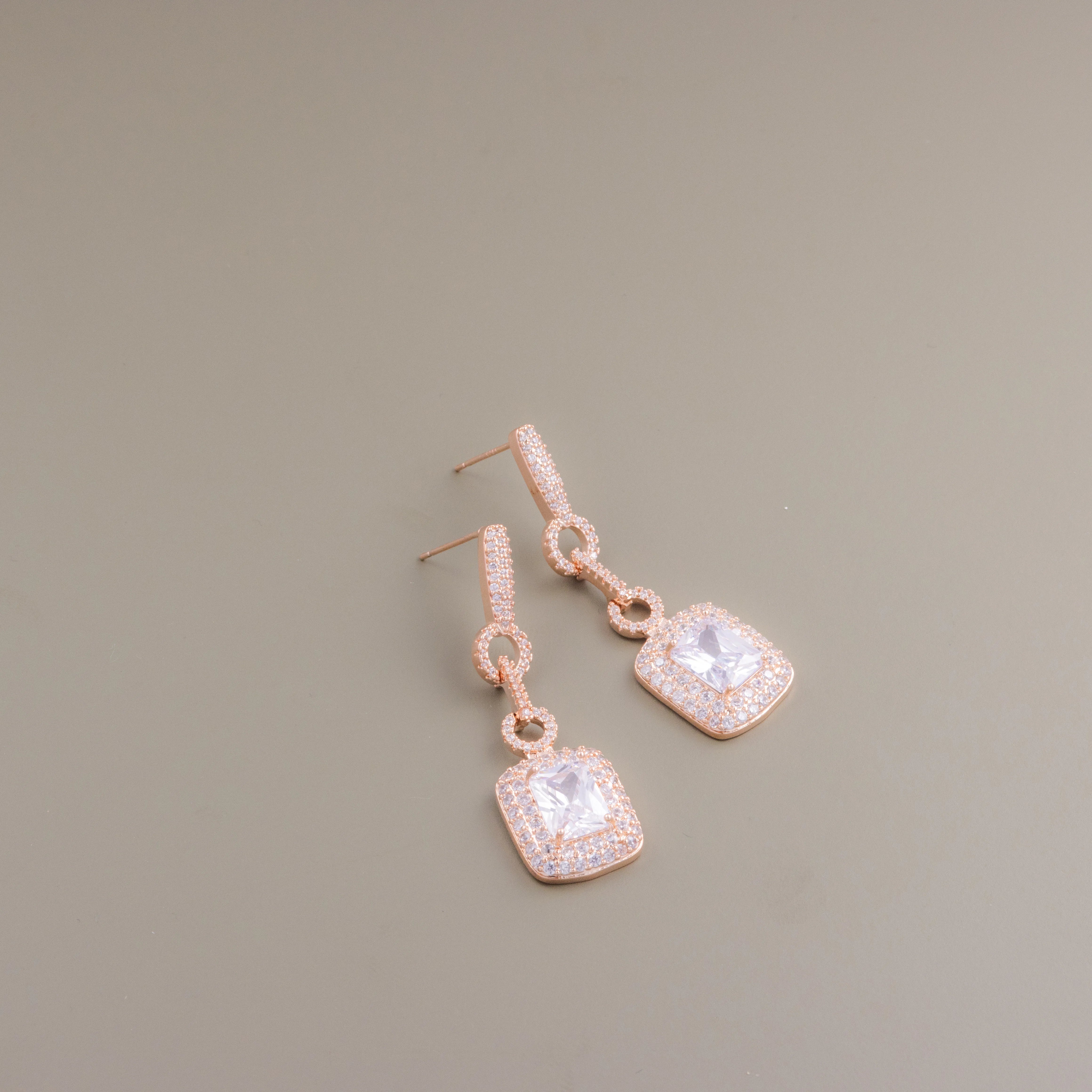 Aurielle Halo Crystal Drop Danglers