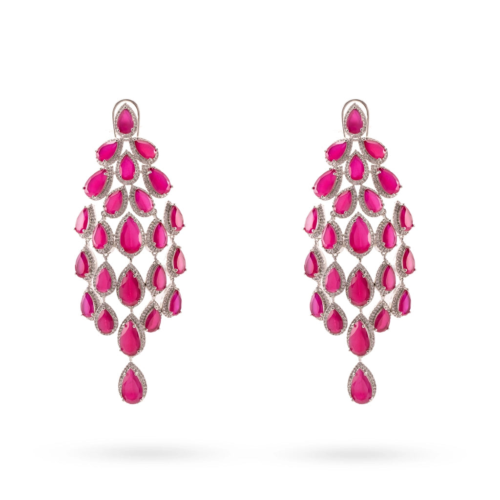 Ruby Cascade Danglers