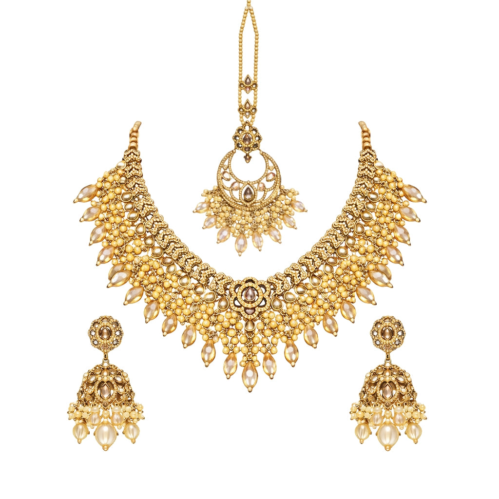 Rose Pearl Bridal Jewellery Set