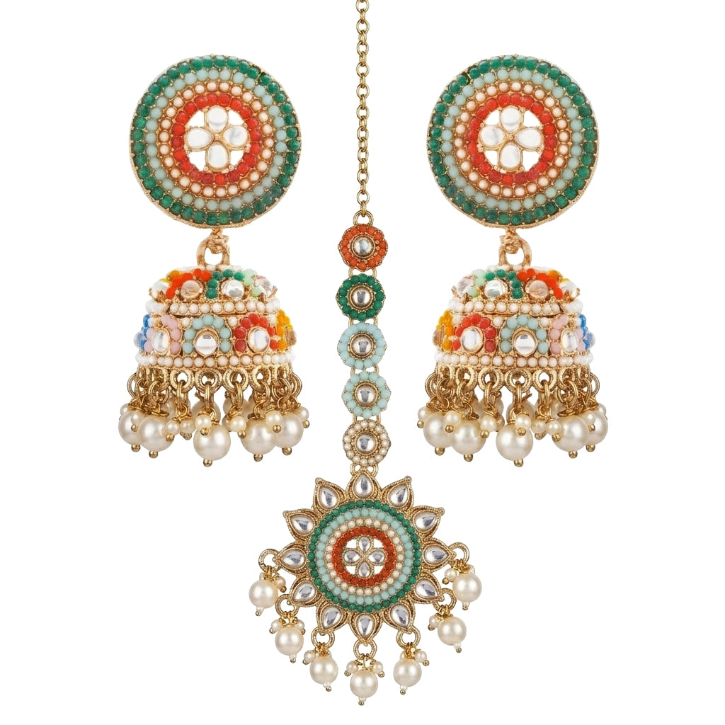 Rangella Pearl Jhumka Set