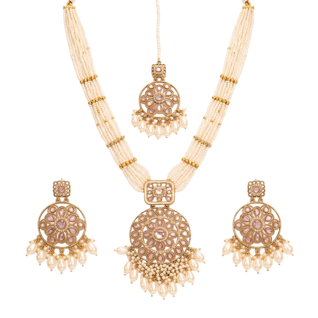 Pearl Royale Bridal Necklace Set