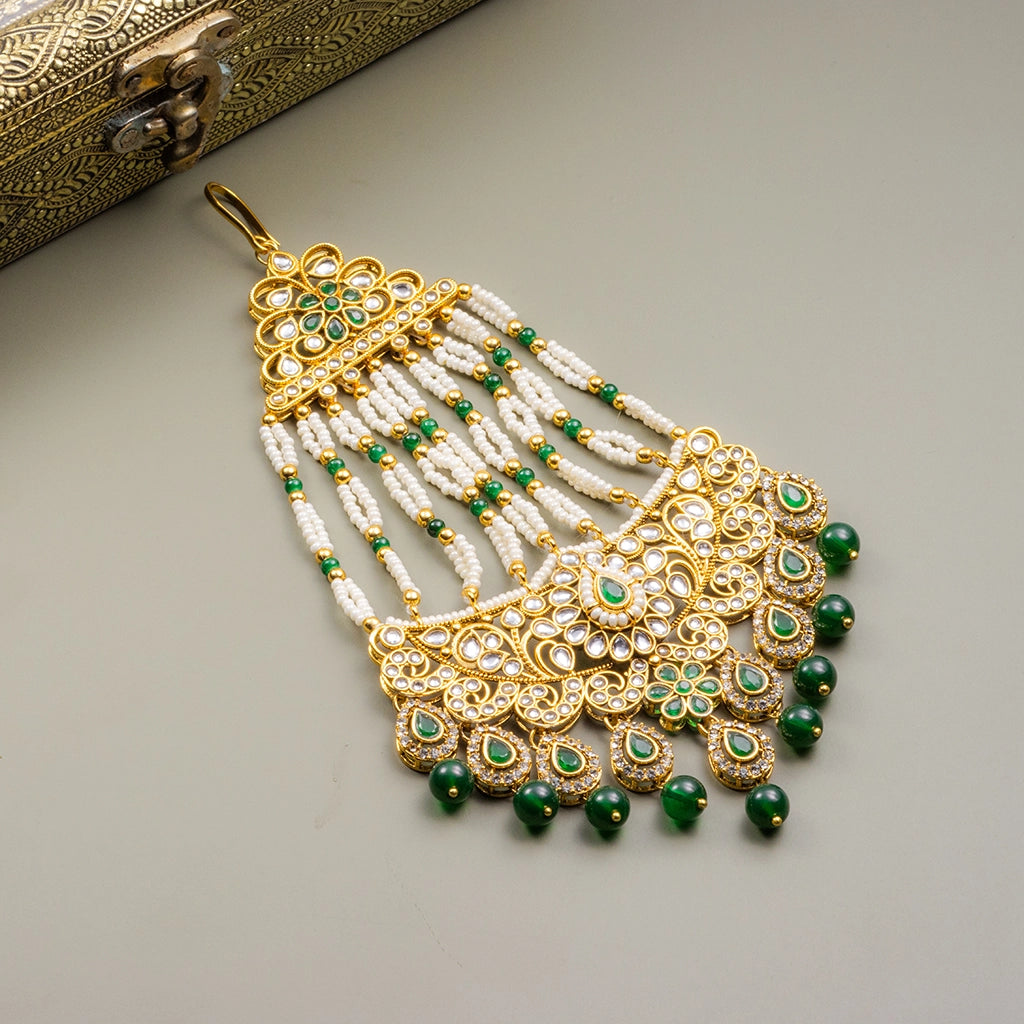 Emerald Dewdrop Maangtika