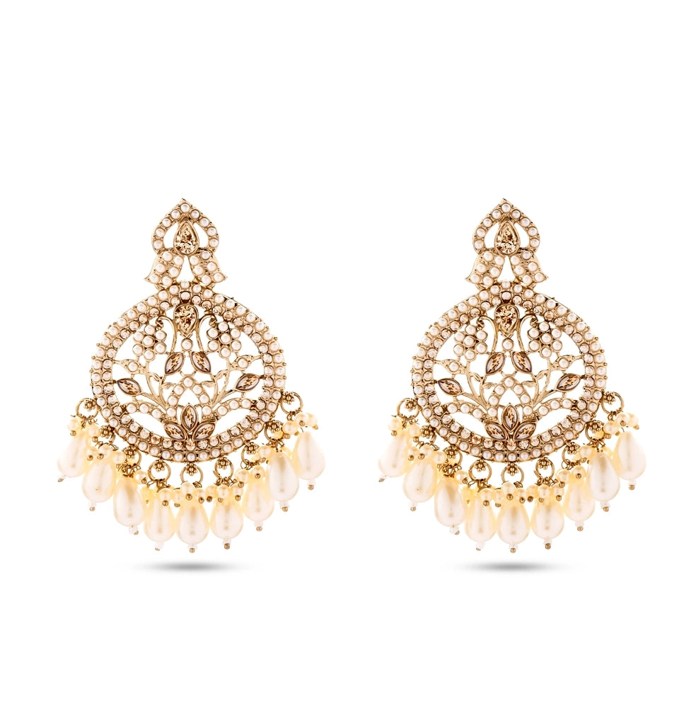Pearl Filigree Chand Tikka Set