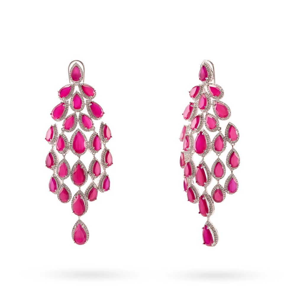 Ruby Cascade Danglers