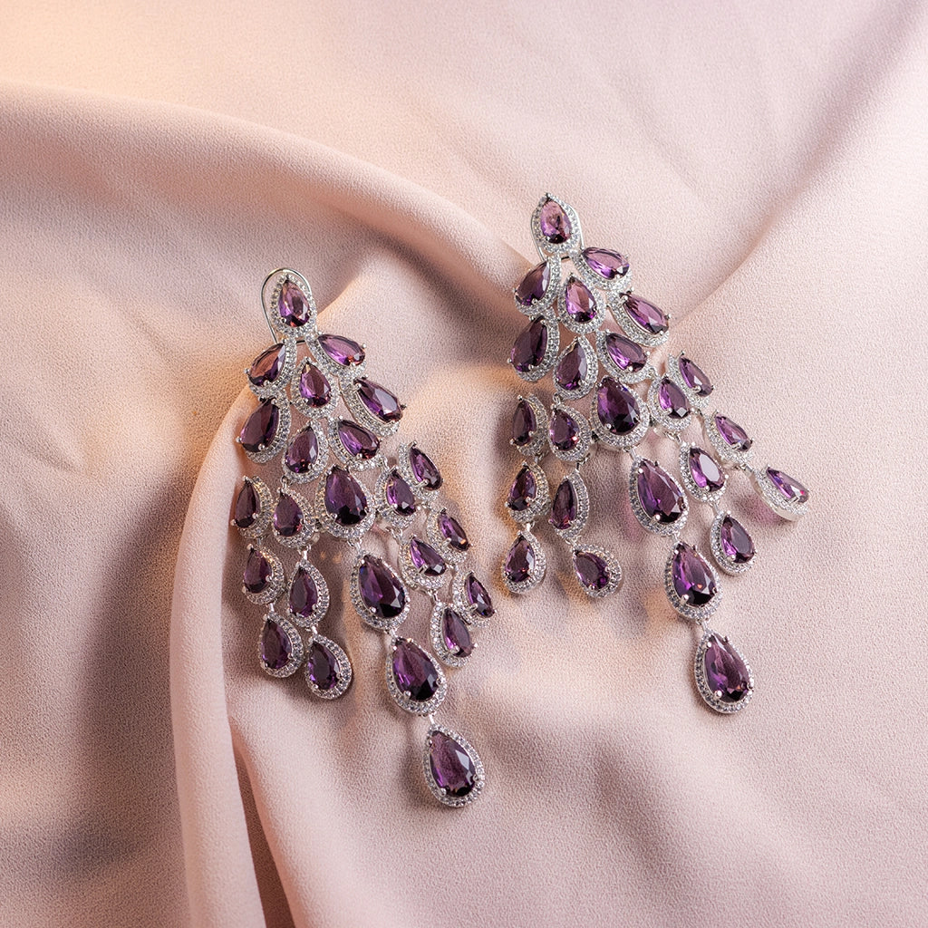 Purple Cascade Danglers