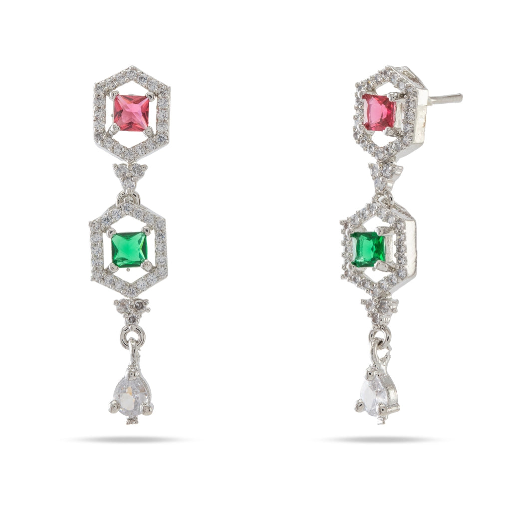 Rangella Prism Halo Necklace Set