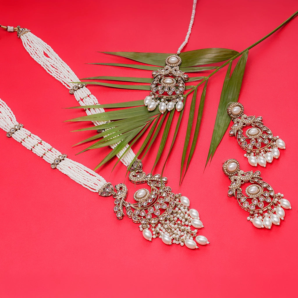 Noor Zahra Pearl Cascade Set