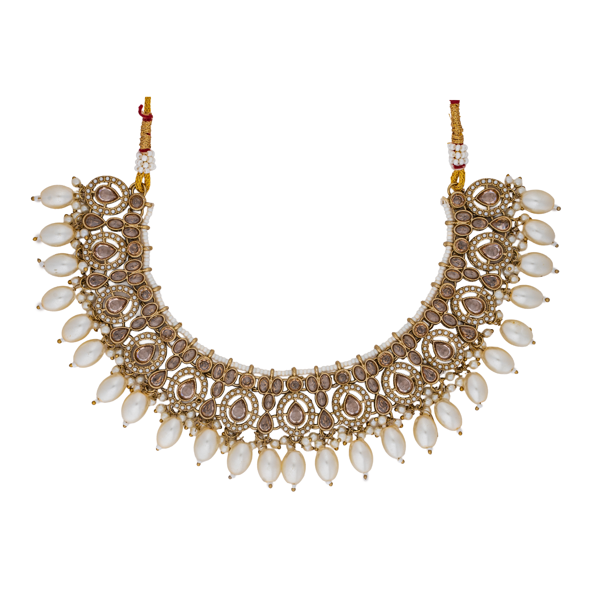 Classic Kundan Choker Set Ivory Gold