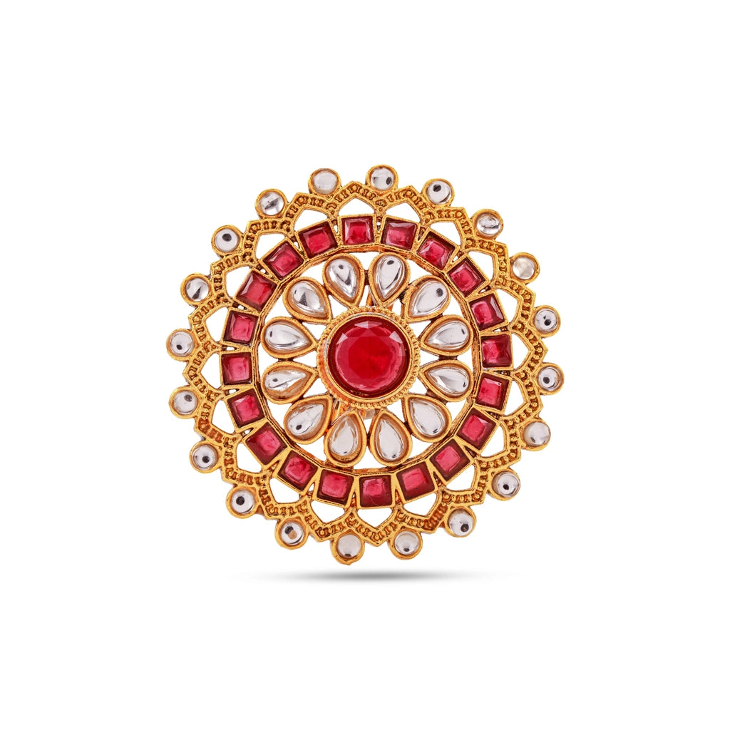 Rajvansh Halo Ruby Red