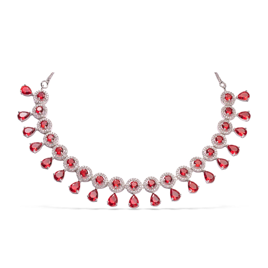 Crimson Crystal Royale Necklace Set