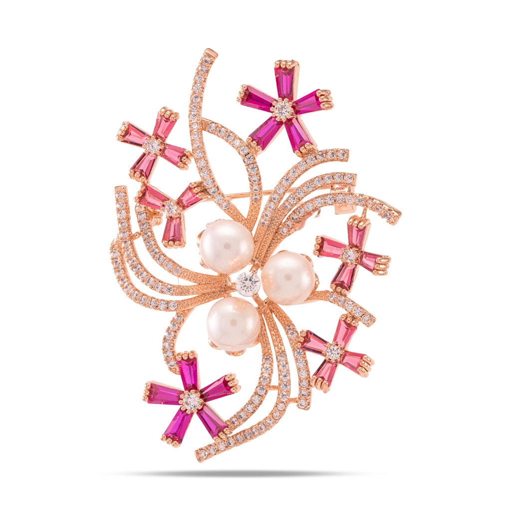 Celeste Bloom Ruby Brooch