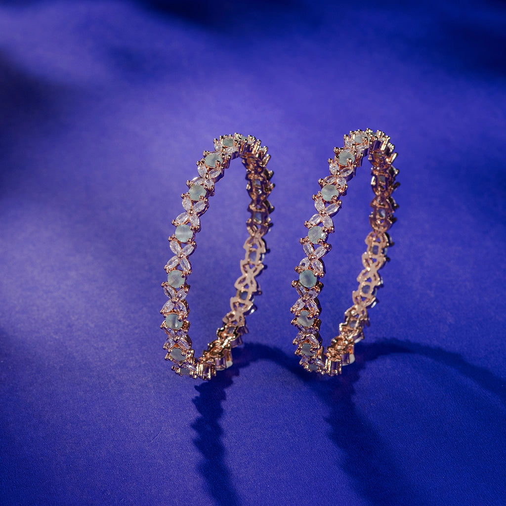 Crystal Blossom Bangles