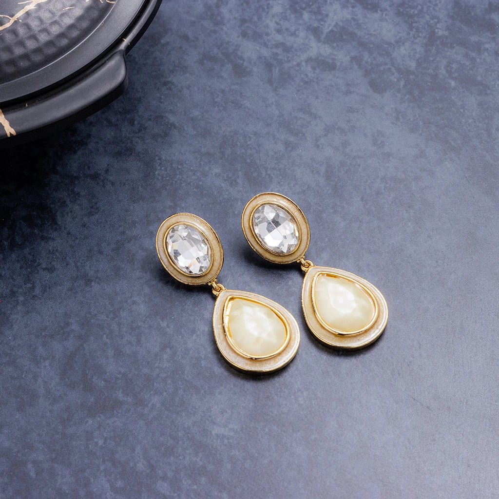 Ivory Glow Drop Earrings