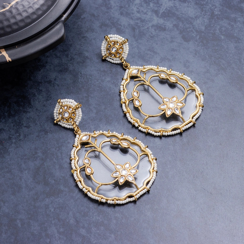 Flora Veil Mirror Earrings