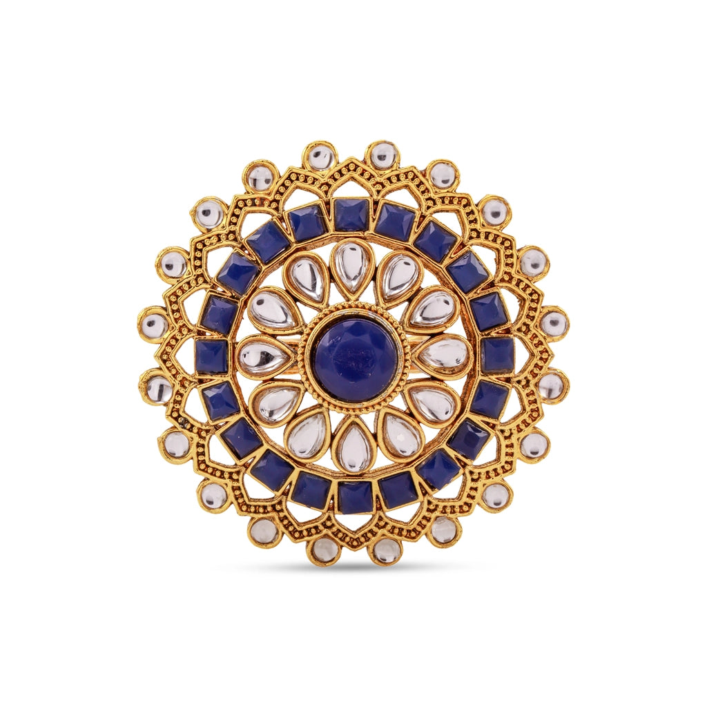 Rajvansh Halo Sapphire Blue