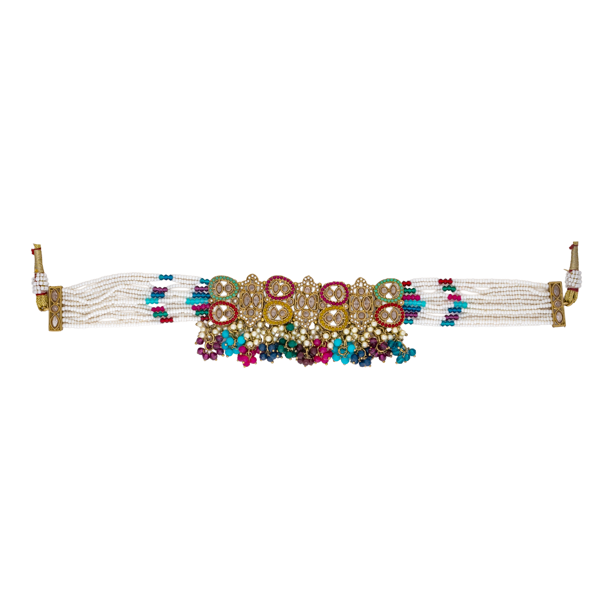 Sheesh Mahal Kundan Collar Necklace