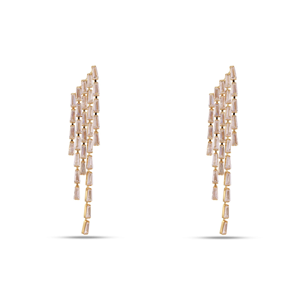 Starlit Cascade Crystal Earrings