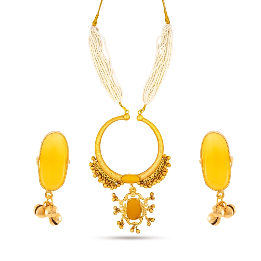 Amber Horizon Necklace Set