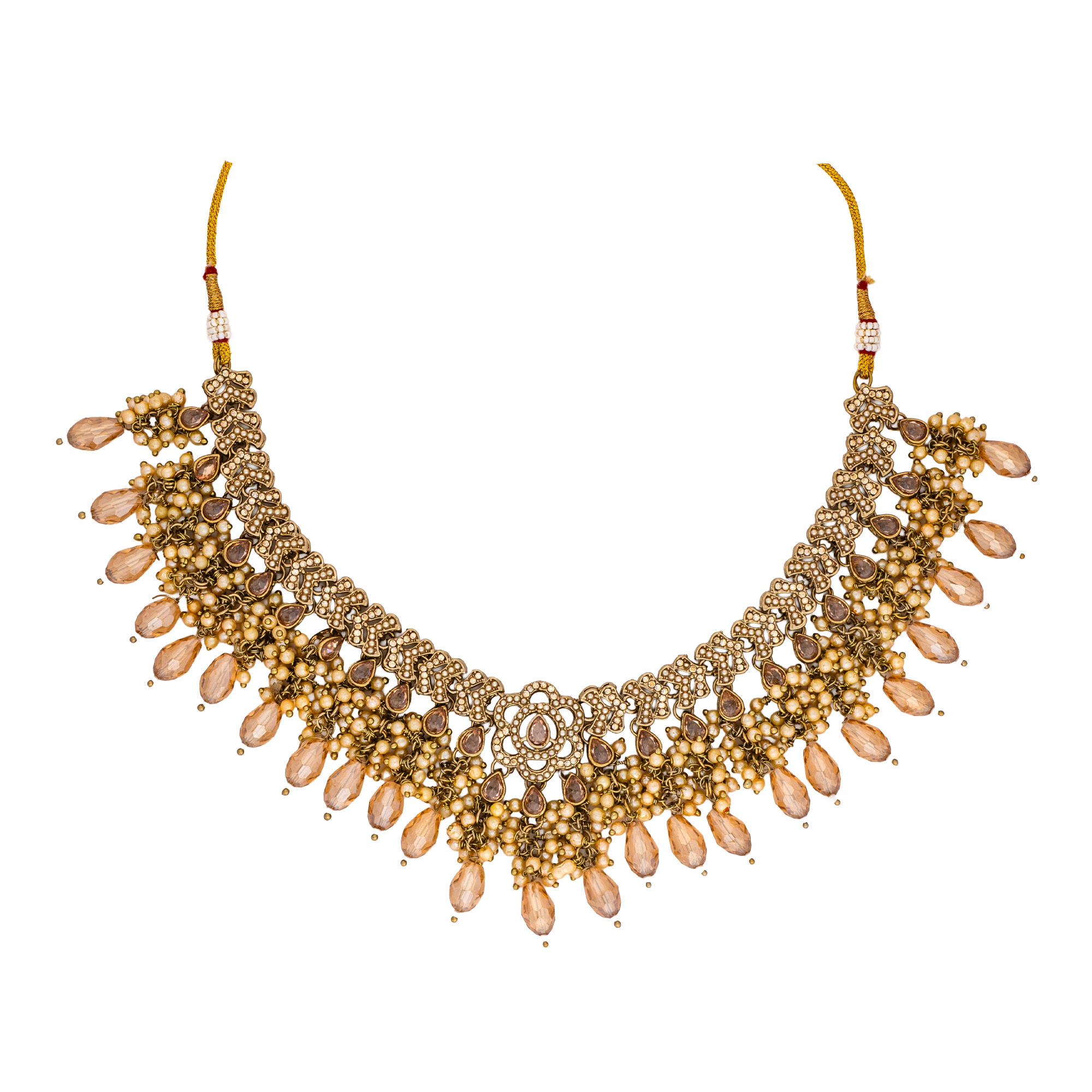 Classic Kundan Choker Set Champagne Gold