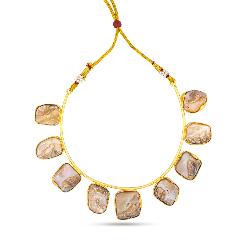 Ivory Petal Statement Necklace Set