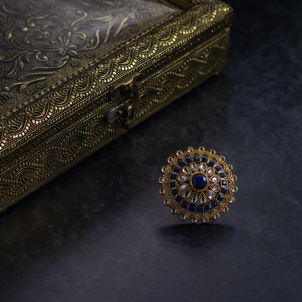 Rajvansh Halo Sapphire Blue