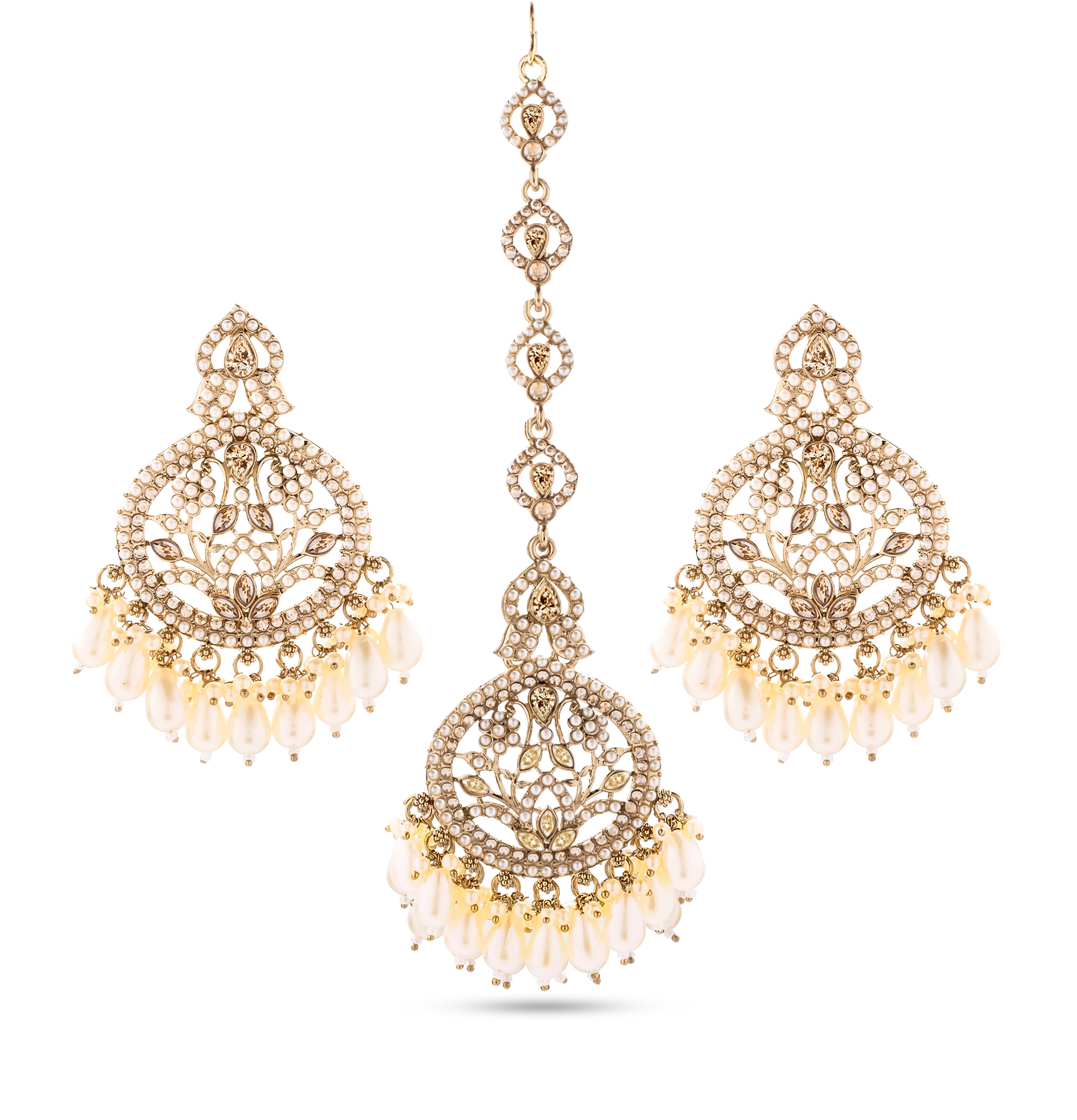 Noor Pearl Maang Tikka set