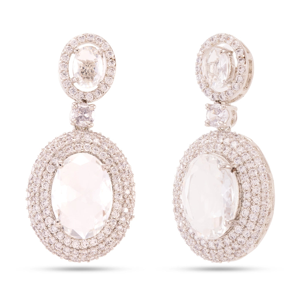 Celestia Crystal Medallion Necklace Set