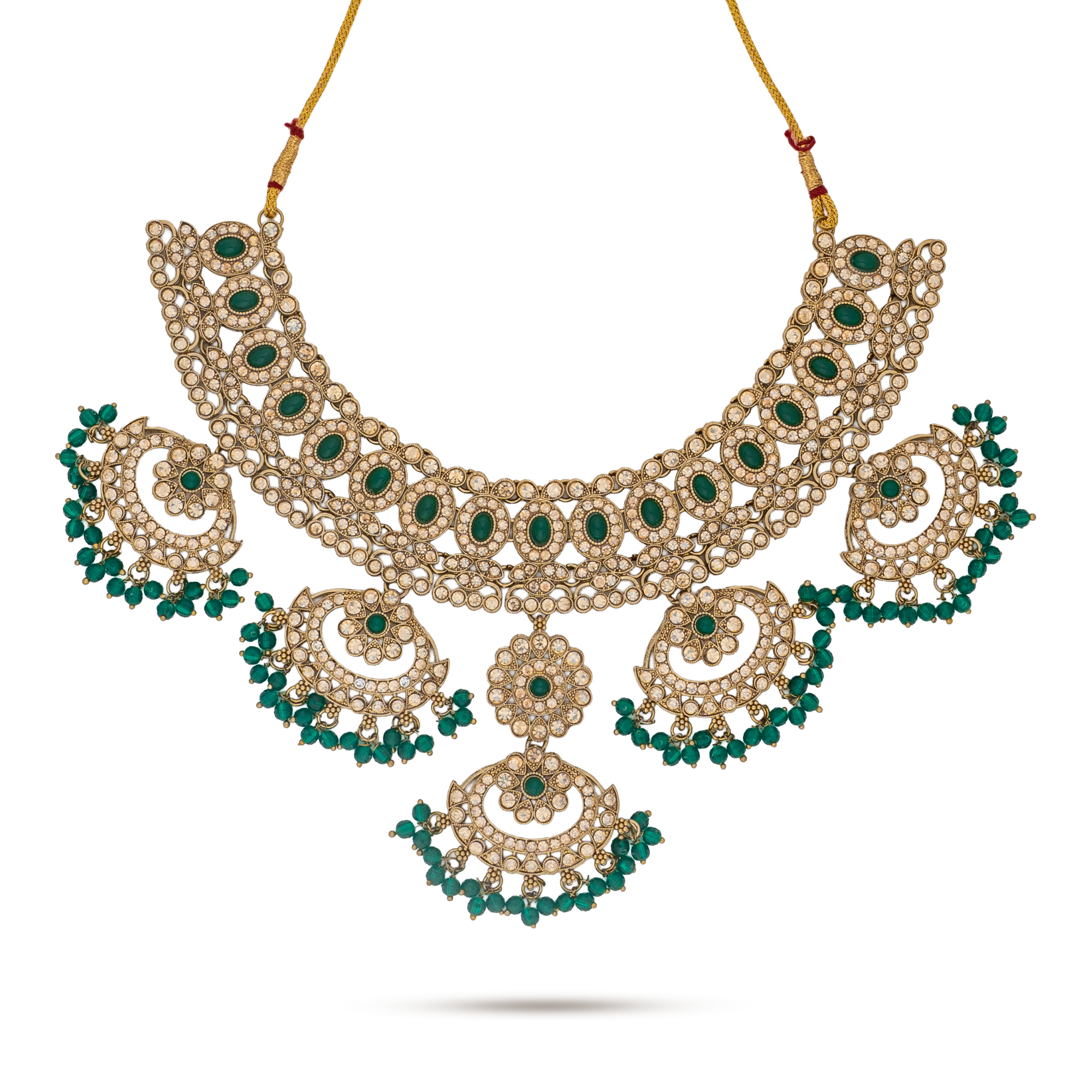 Emerald Jahan Crescent Necklace