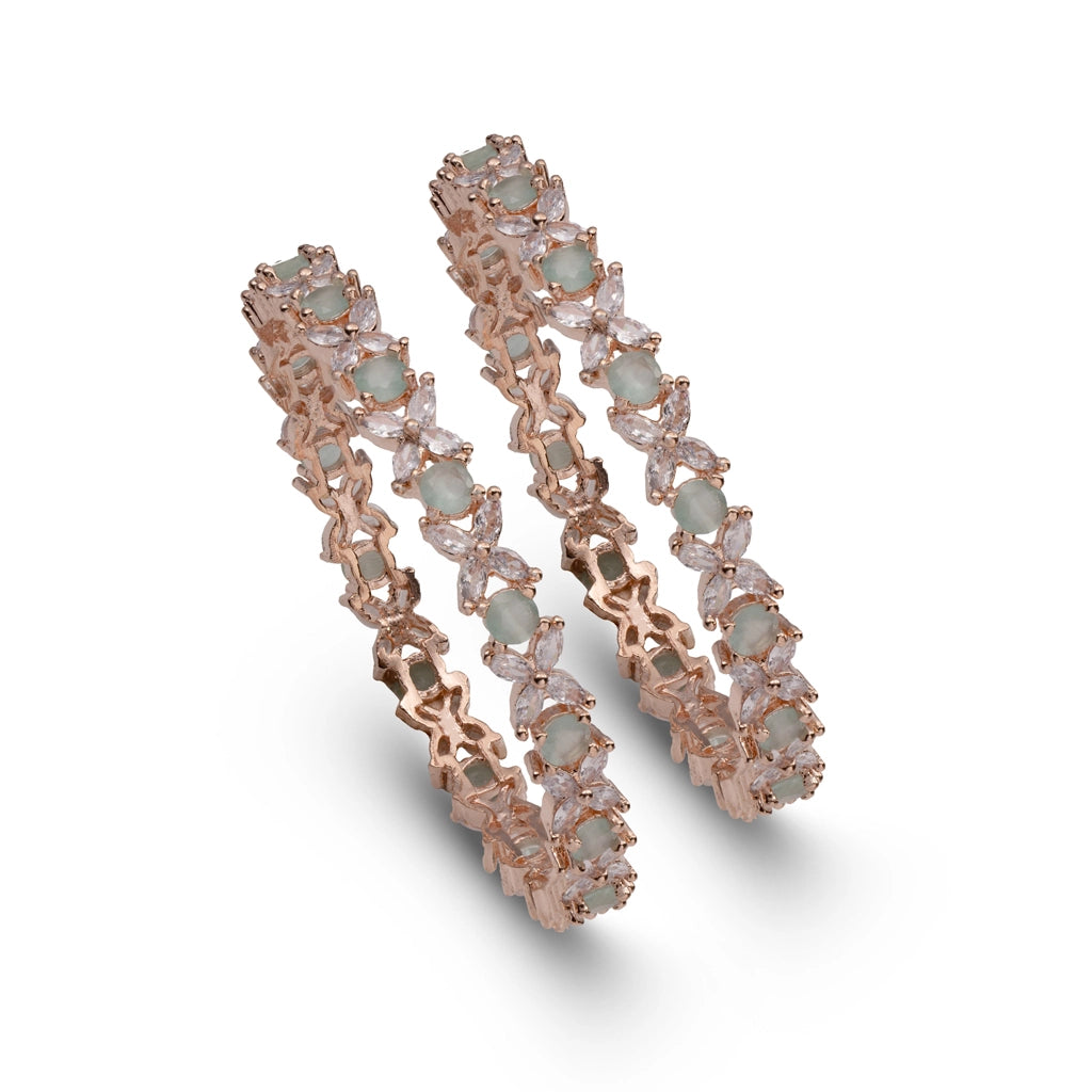 Crystal Blossom Bangles