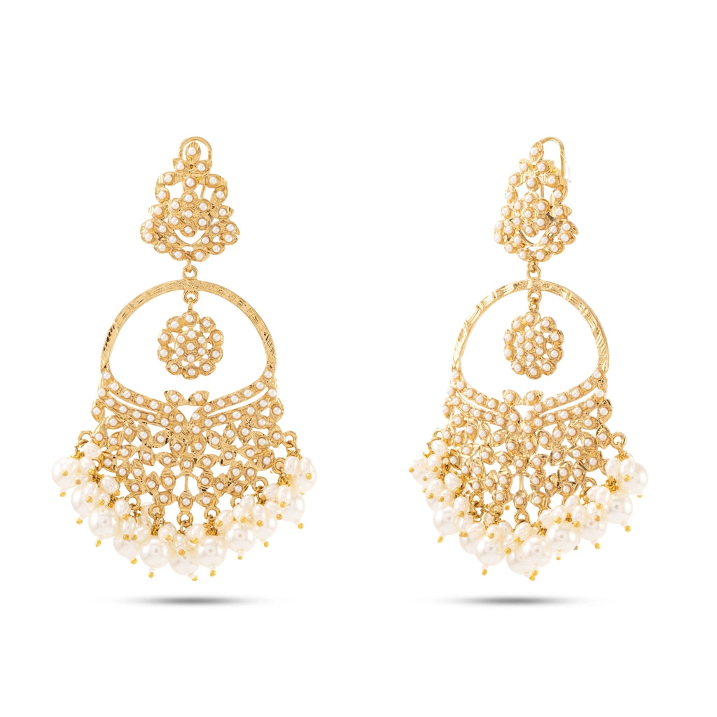 Noor Pearl Chandbali Earrings