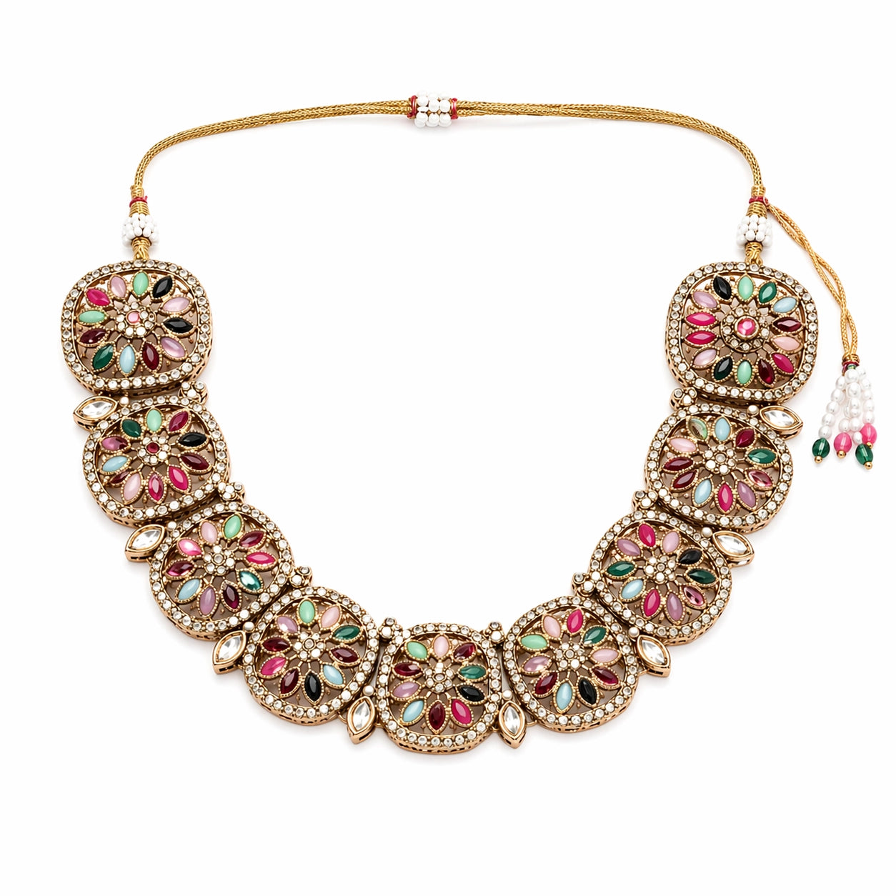 Rangella Prism Floral Necklace Set