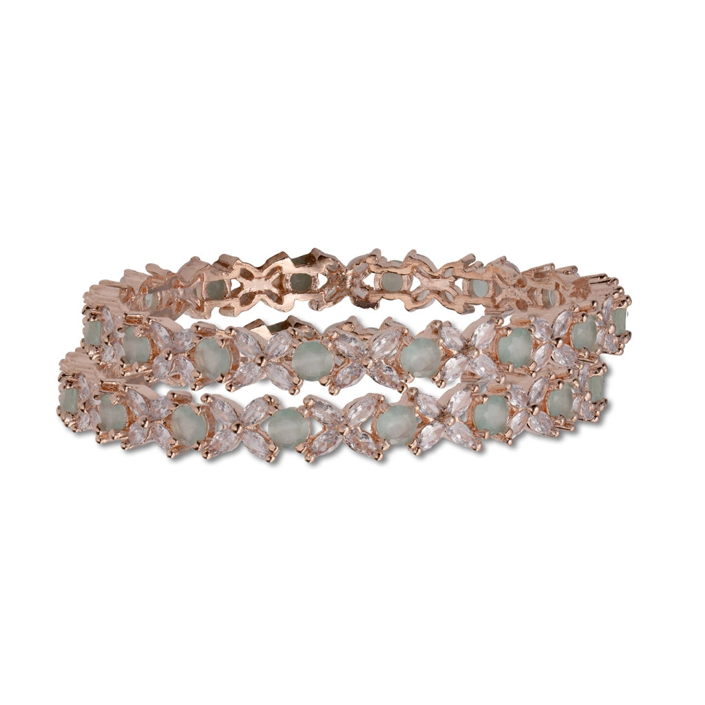 Crystal Blossom Bangles