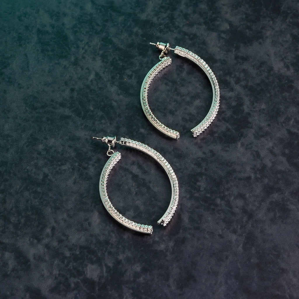 Crystal Curve Luxe Hoops