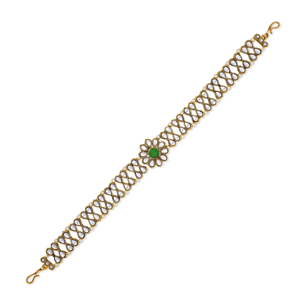 Emerald Bloom Crystal Bracelet