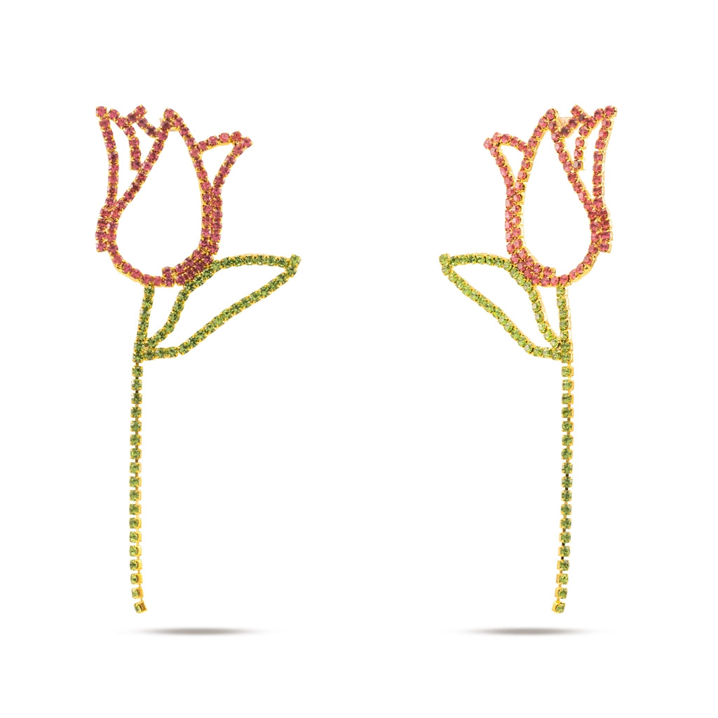 Rose Bloom Crystal Stems