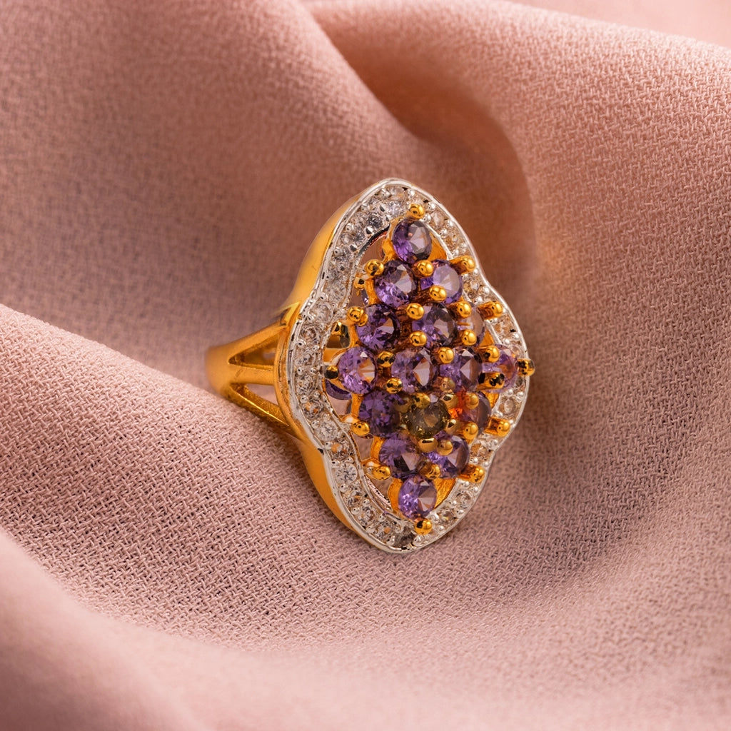 Lavander Floral Star Ring