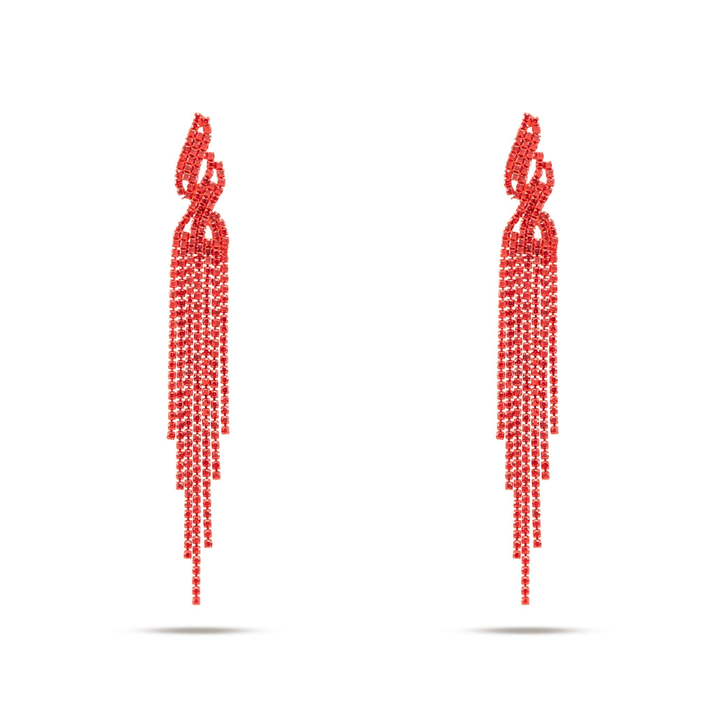 Blush Cascade Royale Earrings Red