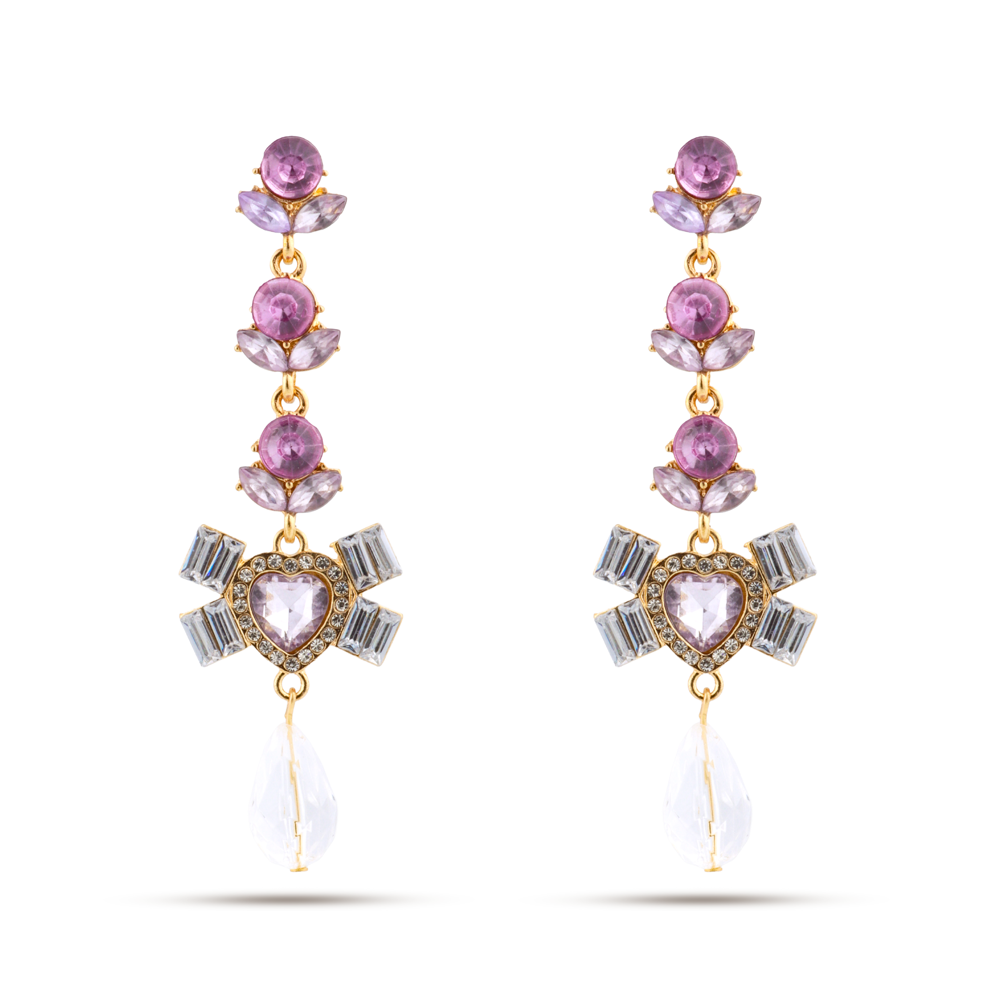 Rose Royale Crystal Drop Earrings